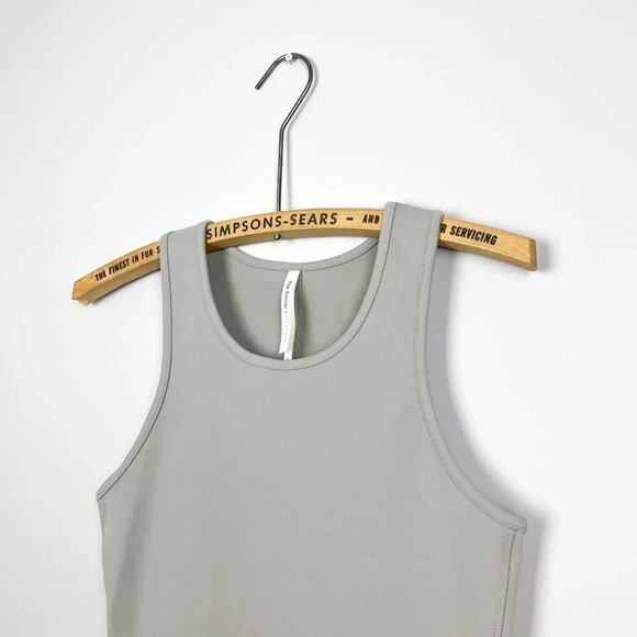 The Group by Babaton Womens XS Ariane Bodycon Racerback Tank Dress Grey-Green - Picture 3 of 4